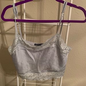 Brandy Melville silk cami crop top